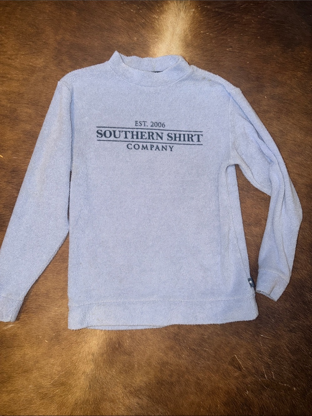 The Southern Shirt Company Men's Light Blue Crewneck Sweater with Logo